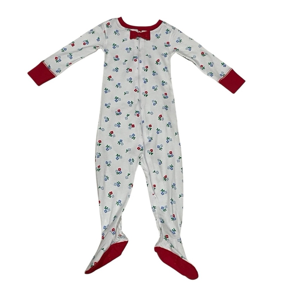 TBBC Beaufort Bonnet Company Myers Park Mini Floral with Richmond Red - 6-12M